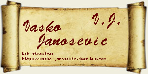 Vasko Janošević vizit kartica